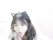 麻花辫白皙美乳眼镜妹子按头插嘴骑乘黑丝高跟猛操大屁股