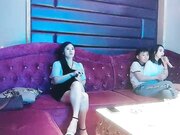 歌厅探花专攻KTV小姐姐 深夜场叫了两个妹子一人一个4P 沙发上翘起屁股后入撞击