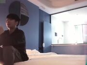 高挑性感女同事下班酒店寻求刺激