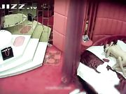 情趣酒店水滴摄像头监控偷拍很会玩的眼镜情侣各种姿势有点重温玉蒲团的感觉