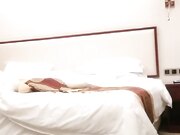 女神范短裙长靴性感大长腿美女酒店被猥琐男各种姿势狠狠插完逼后还偷拍了全过程