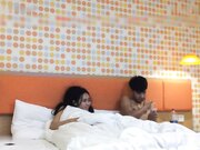 幼师院校胸大性感的漂亮美女放暑假回家前一晚和男友宾馆啪啪