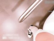 製服少女逛超市買黃瓜 廁所自慰