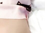 清纯系天花板 极品美少女 情趣耳朵超甜美 炮友掏出屌足交 脱下睡裤掰穴