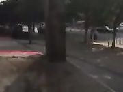 街拍射在美女黑丝袜上 真刺激