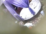 特色情趣酒店帘子房偷拍胖哥和斯文眼镜女友开房啪啪床边站着干