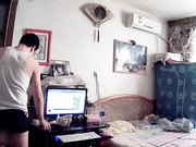 家庭摄像头破解强开TP居家内部的私密生活悲剧的两口子要行房事突然回来人了欲望少妇边看小电影边用口红自慰