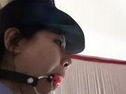 国模工作室流出两个漂亮国模制服诱惑被蒙脸摄影师捆绑假鸡巴插逼逼