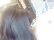 清纯师范大学妹黑丝开裆被射奶子上