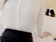 国产骚货留学生『下面有跟棒棒糖』最新力作-足交爆操射在约拍白虎模特的黑丝裤袜上