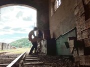 公众场合高风险性爱，我在火车站后入了我的亚洲女友